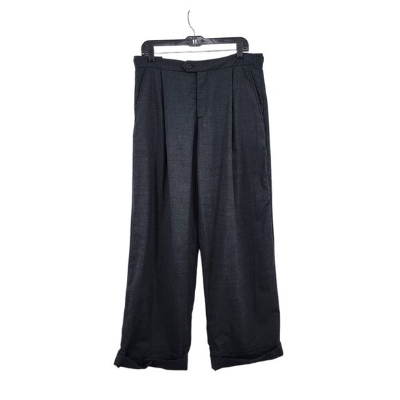 Neesh by DAR Vintage Women's Wool Pleated Wide Leg Suit Pants - L - Picture 1 of 9